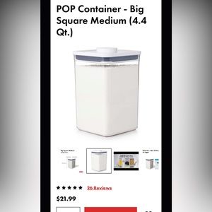 oxo 4.4 qt container (x2)